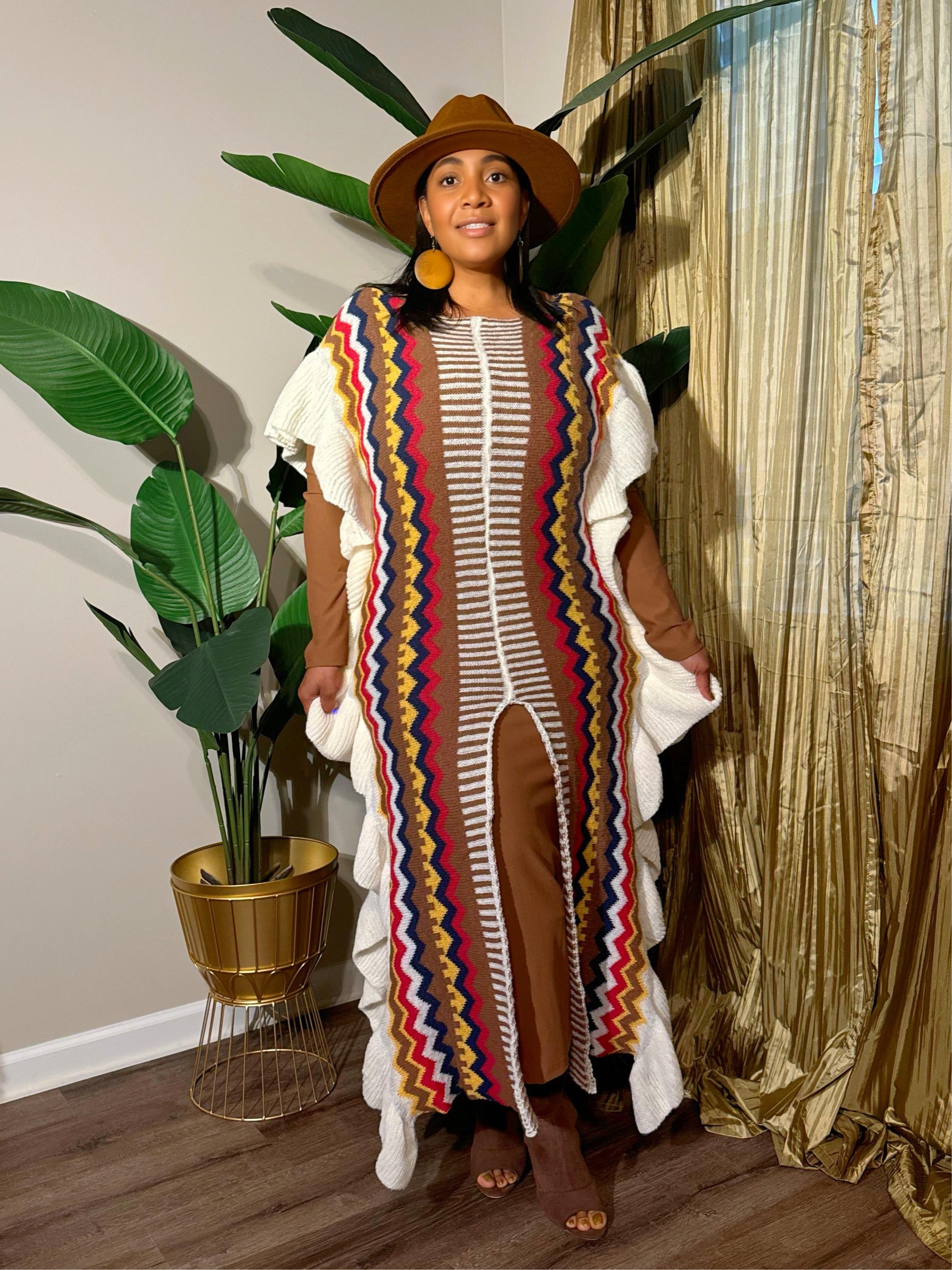 AZTEC Kaftan-Brown